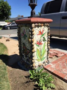 mosaic lamppost